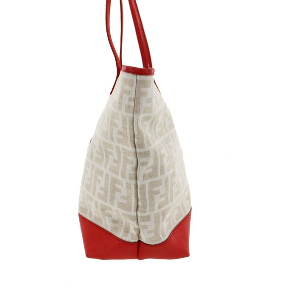 FENDI Roll Tote Zucca Canvas and Leather Tote - Picture 3 of 13